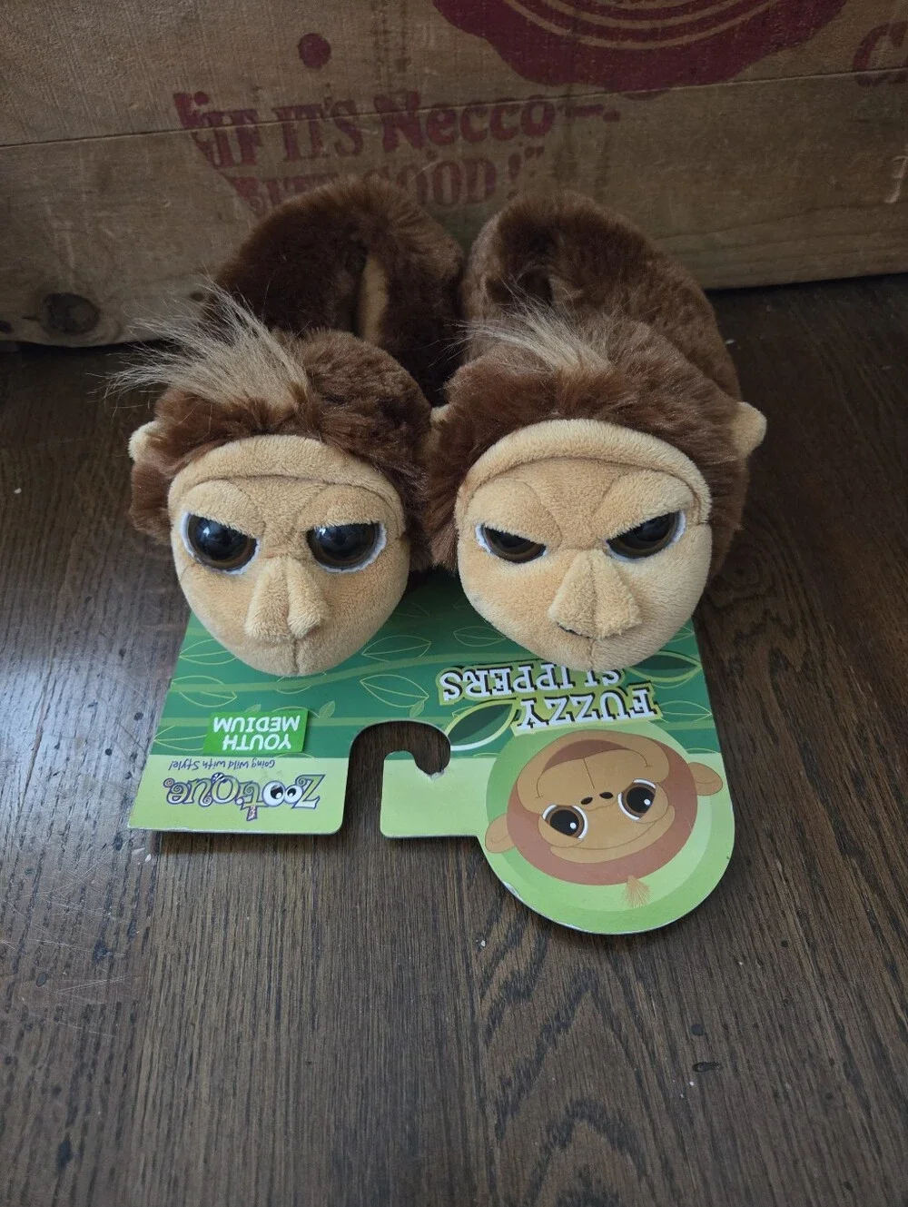 New Kids Medium Monkey Slippers